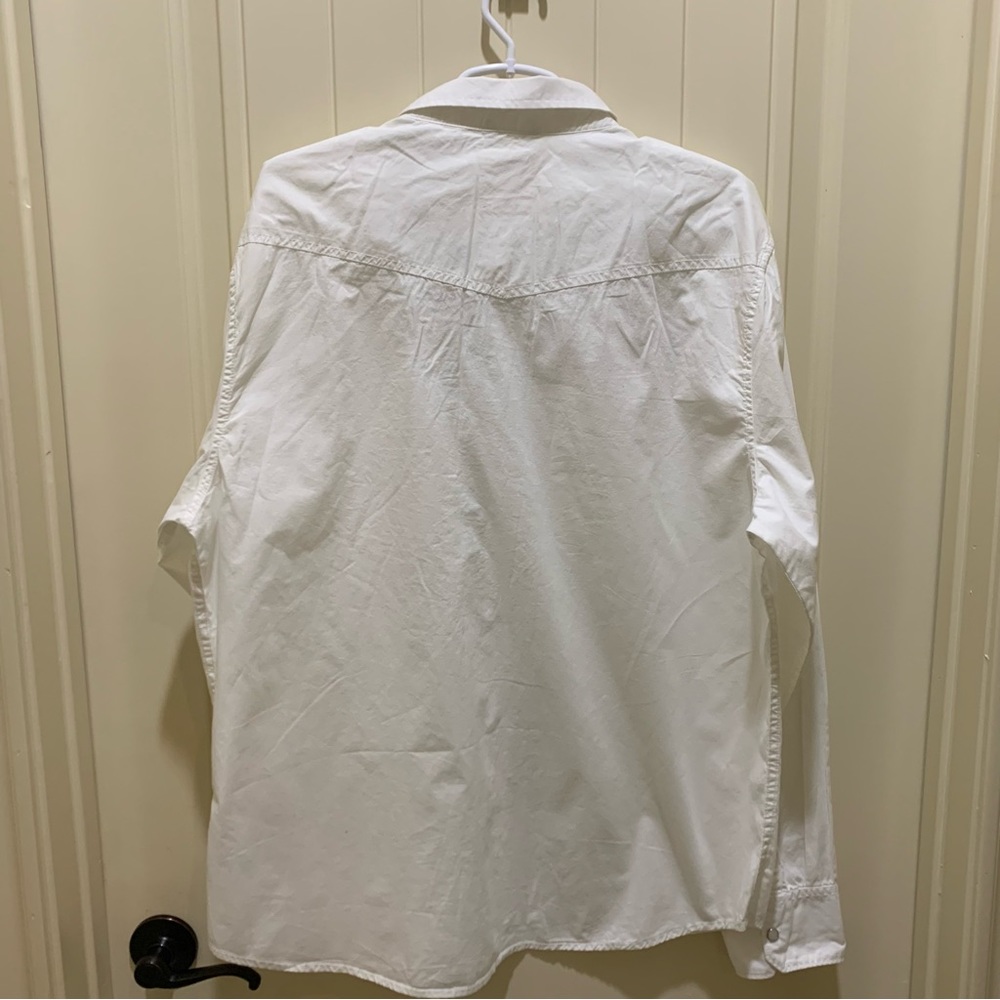 Levi’s retro White long sleeve shirt western XL NWT - Picture 3 of 8